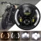 JMTBNO 7 Inch LED Motoros Fényszóró Harley Touring Road King Elektra Street Glide DRL Fehér Sárga