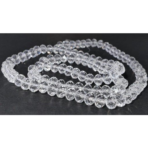 AERZETIX 95 kom Bijele Facetirane Staklene Perle za Izradu Nakita 6x4 mm