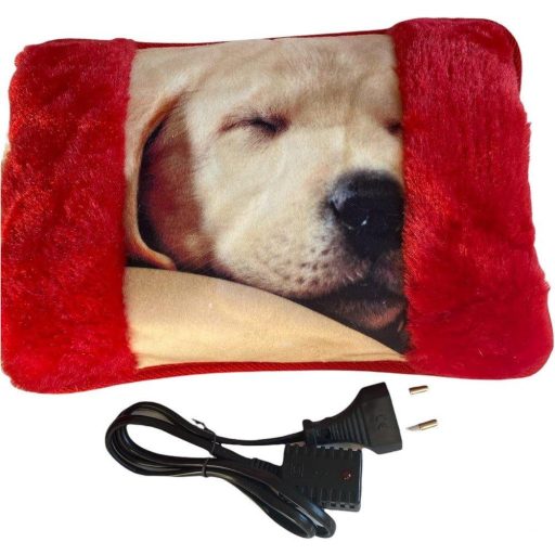 Sticlă electrică cu apă caldă, roșie, Generic, încălzitor pentru mâini, cu buzunar