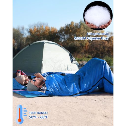 Sac de dormit Sportneer pentru adulți și copii, ușor și portabil, ideal pentru camping