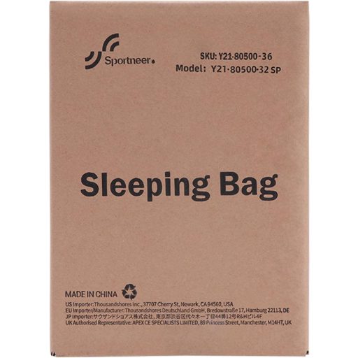 Sac de dormit ultralight Sportneer, 4 sezoane, pentru camping și drumeții.