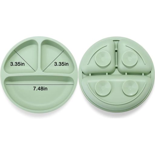 PandaEar szilikon tányér szett 3db tapadókorongos gyerek ételtálca BPA-mentes