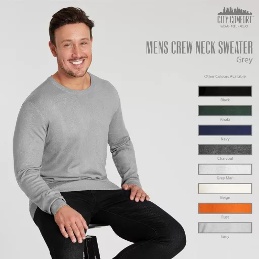 Pánsky pulóver CityComfort s okrúhlym výstrihom, veľkosť M
