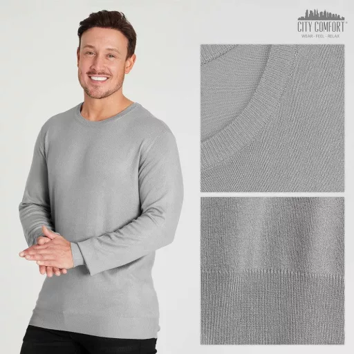 Pánsky pulóver CityComfort s okrúhlym výstrihom, veľkosť M