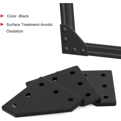 iMetrx Alumínium Profil Összekötő 40x40mm L-alakú 8db + M8 Csavar és Anya Szett