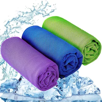   YQXCC Chladiaci uterák 3 ks 120x30 cm z mikrovlákna na šport, jogu a cestovanie