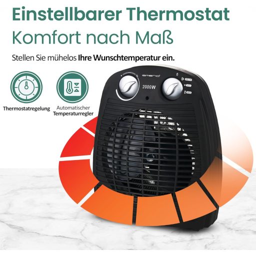 Emerio FH-106737.2 hordozható ventilátoros fűtőgép 2000W termosztáttal