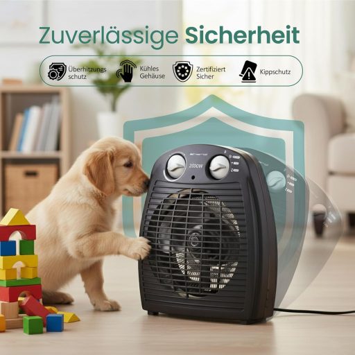 Emerio FH-106737.2 hordozható ventilátoros fűtőgép 2000W termosztáttal