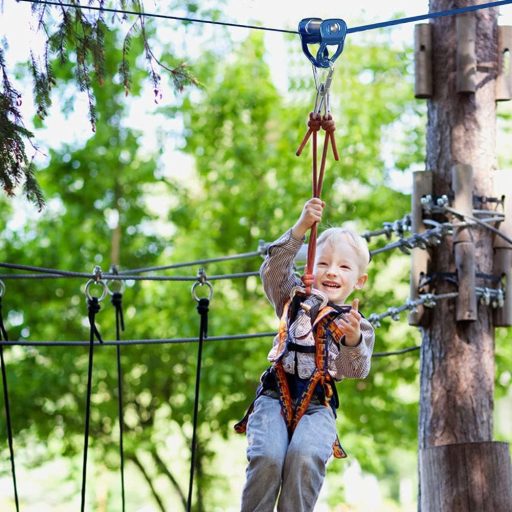 BUBBLEBAY Slackline Szett 15 m Kötéllel és Fa Védelemmel - Egyensúlyozó Kötélpálya Akadálypályához - Kültéri Egyensúlyfejlesztő Edzőeszköz