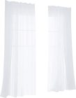 Deconovo fehér fényáteresztő függöny nappalihoz, 260x140 cm, 2 db