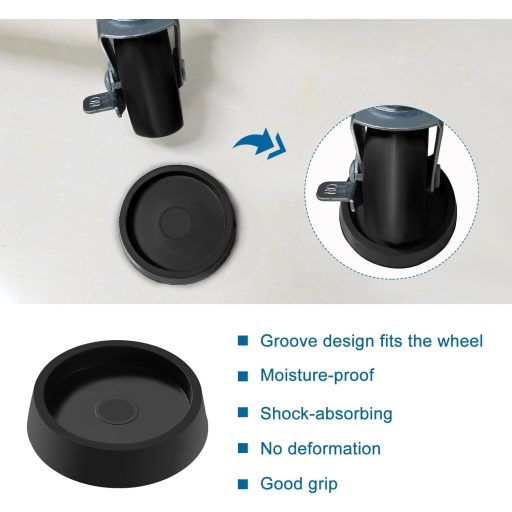 VooGenzek Bútor Görgő Alátét 6 db Csúszásmentes Gumi Pad Szék Asztal Padlóvédő Kerek Bútorvédő Matrica Minden Padlótípushoz