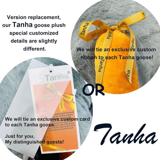 Plyšová hus Tanha XXL 130 cm mäkká hračka sivá Kawaii