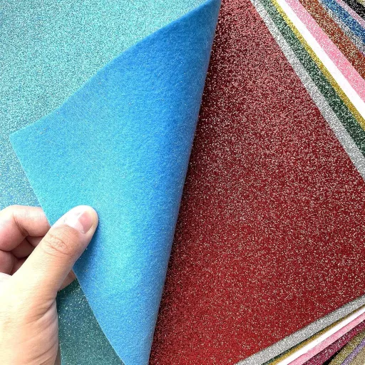 Jtnohx Csillámos Filc Készlet - 20 db 20x30 cm-es Filcanyag Kézműveskedéshez, Dekorációhoz, Partikhoz és Ünnepi Projektekhez