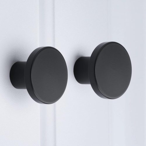 Set de 4 mânere pentru uși de mobilă goldenwarm - Buton sertar din aluminiu negru mat, mâner dulap bucătărie vintage, mâner mobilă sertare inoxidabil