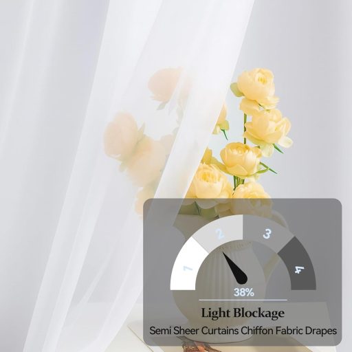 EMART Fehér Háttér Függöny 1,5x3m Tüll Sifon Anyag Esküvő Fotózás Színpad Dekoráció Babaváró Szülinap Parti Kellék Rúddal