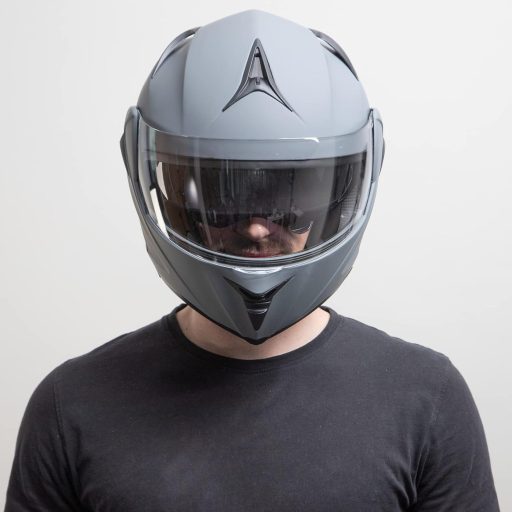 Westt výklopná motocyklová prilba s certifikátom ECE-R 22.06 - Unisex integrálna prilba so slnečnými okuliarmi a plexi proti zahmlievaniu, veľkosť L.