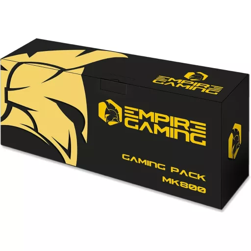 EMPIRE GAMING MK800 Set Gamer 3-în-1 - Tastatură RGB cu 19 Taste Anti-Ghosting, Mouse Ergonomic RGB 2400 DPI, Mousepad - PC PS4 PS5 Xbox