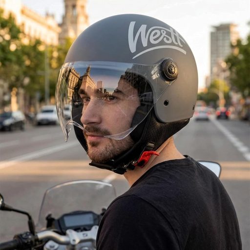 Westt Jet bukósisak ECE 22.06 - Könnyű motorkerékpár sisak férfiaknak és nőknek