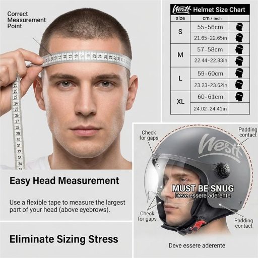 Westt Jet bukósisak ECE 22.06 - Könnyű motorkerékpár sisak férfiaknak és nőknek