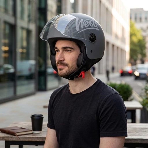 Westt Jet bukósisak ECE 22.06 - Könnyű motorkerékpár sisak férfiaknak és nőknek