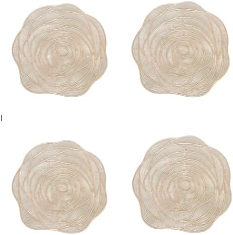 Arany rózsás asztalterítő szett - 4 db-os elegáns tányéralátét