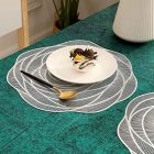 Arany rózsás asztalterítő szett - 4 db-os elegáns tányéralátét