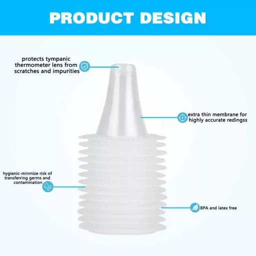 Outinhao 500 db fülhőmérő védőkupak szenzor lencse csere szett