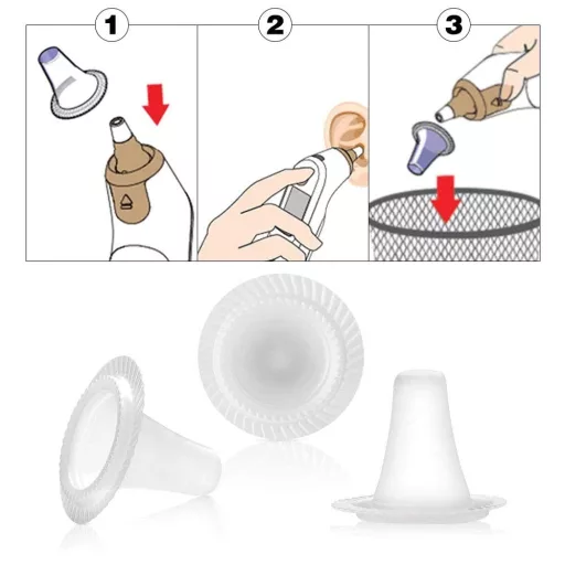 Outinhao 500 db fülhőmérő védőkupak szenzor lencse csere szett