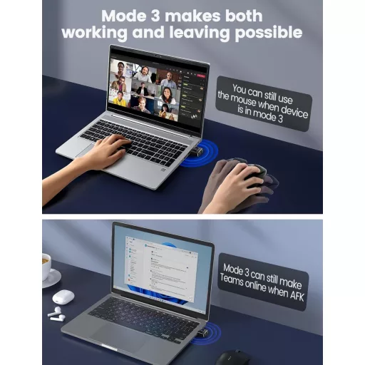 meatanty USB Egérmozgató 3 Mód Digitális Kijelzővel és Védőtokkal