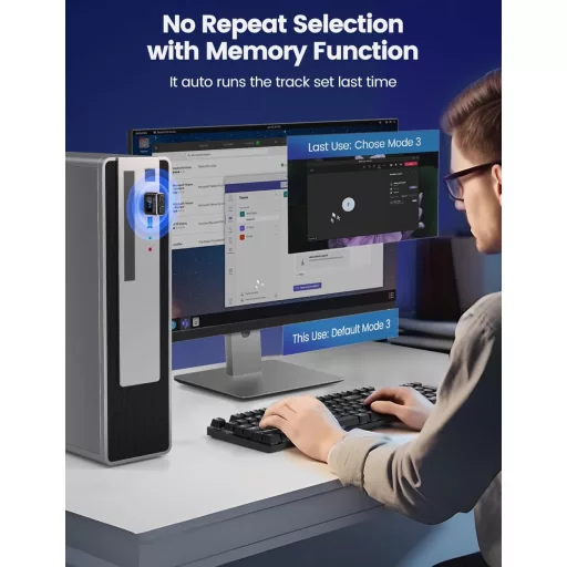 meatanty USB Egérmozgató 3 Mód Digitális Kijelzővel és Védőtokkal