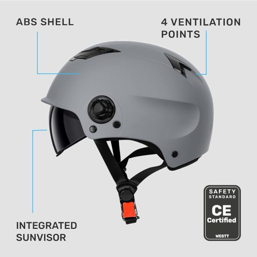 Westt kerékpáros sisak napszemüveggel férfiaknak és nőknek - könnyű multisport bukósisak