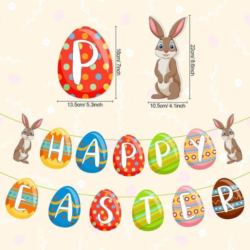 Veľkonočná Dekoračná Súprava: 2 Vlajky a 21 Visacích Špirál - Slávnostná Výzdoba