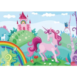   Dúhový Jednorožec Puzzle 100 dielikov pre Deti a Dospelých