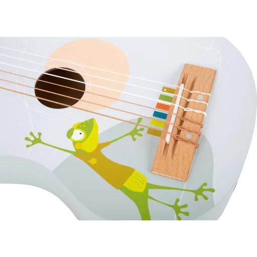 small foot Groovy Beats Drvena Gitara za Djecu - Šareni Instrument za Razvoj Glazbenih Vještina za Djecu od 3-14 Godina
