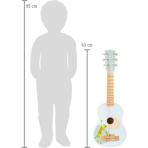 small foot Groovy Beats Drvena Gitara za Djecu - Šareni Instrument za Razvoj Glazbenih Vještina za Djecu od 3-14 Godina
