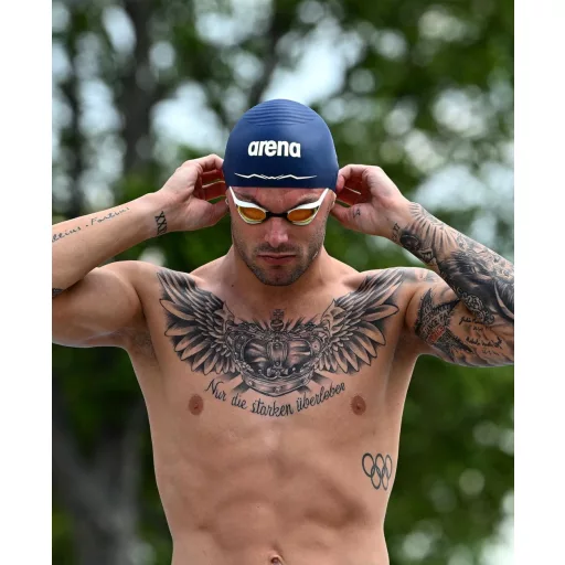 ARENA Aquaforce Wave úszósapka USA stílusú verseny sapka - L, Black