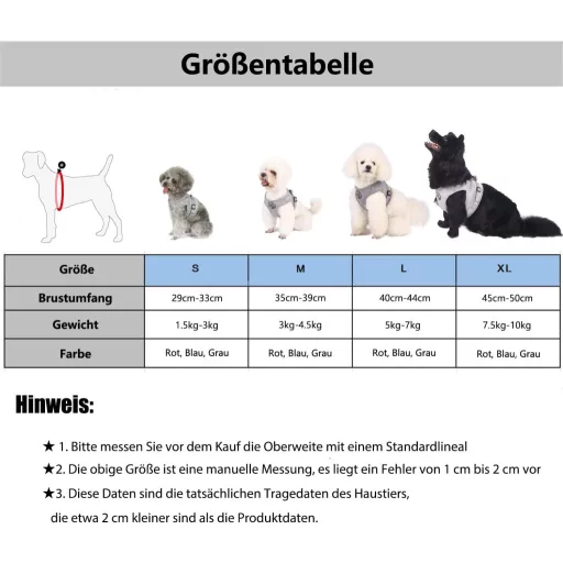 Hund&Kutz Súprava postroja pre psa s vodítkom, nastaviteľná vesta pre psov a mačky, s reflexnými prúžkami, modrá, veľkosť S