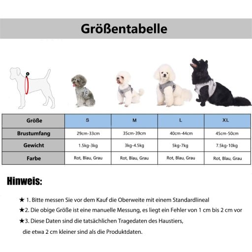 Hund&Kutz Kutya Hám Szett Pórázzal, Állítható Mellény Kutyáknak és Macskáknak, Fényvisszaverő Csíkokkal, Kék S Méret