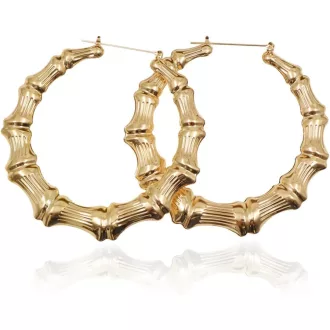   Chihutown Bambusz Karika Fülbevaló Nagy Méretű Oversized Hoops Napi Viseletre