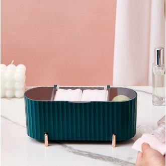 Roza kutija za štapiće za uši s 3 pretinca, 23 cm