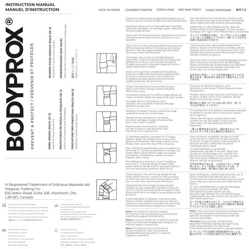 Bodyprox Térdrögzítő Súlyemeléshez, Squathoz és Edzéshez - 2 Pár