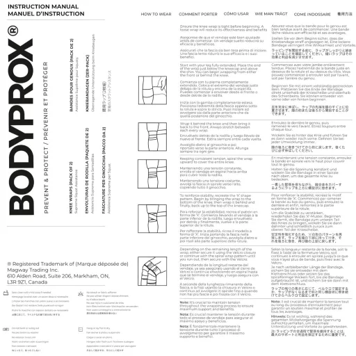 Bodyprox Térdrögzítő Súlyemeléshez, Squathoz és Edzéshez - 2 Pár