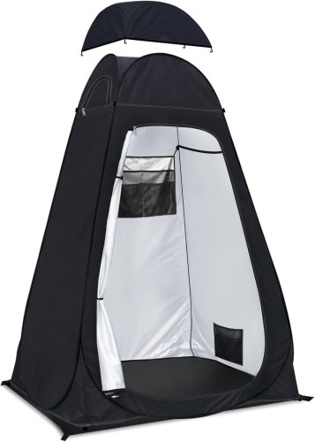 Cort Portabil Duș și Toaletă riggoo - Cort Pop-Up pentru Schimbat Haine, Camping, Plajă - Protecție UV 50+, Impermeabil, Cu Geantă, 120x120x195 cm