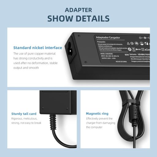 Încărcător laptop BIUBOTY 90W pentru HP EliteBook, ProBook, Pavilion, Envy, Stream - Alimentator universal cu conector 4.5x3.0mm