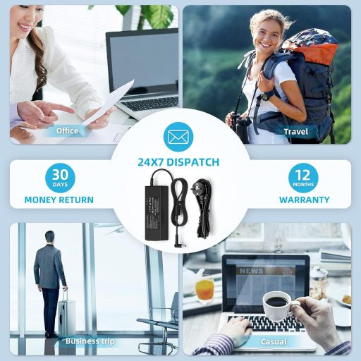 Încărcător laptop BIUBOTY 90W pentru HP EliteBook, ProBook, Pavilion, Envy, Stream - Alimentator universal cu conector 4.5x3.0mm