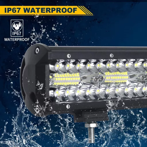 Willpower 17 Inch 360W LED Munkalámpa 12V 24V Vízálló Offroad Autó Traktor Fényszóró