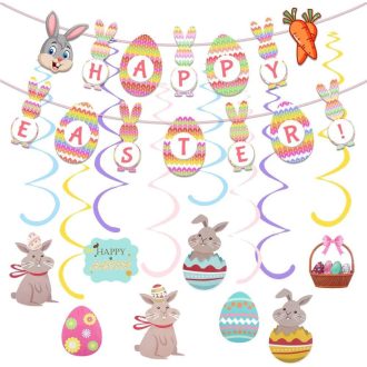 BEKOIUP húsvéti nyuszis dekoratív füzér szett