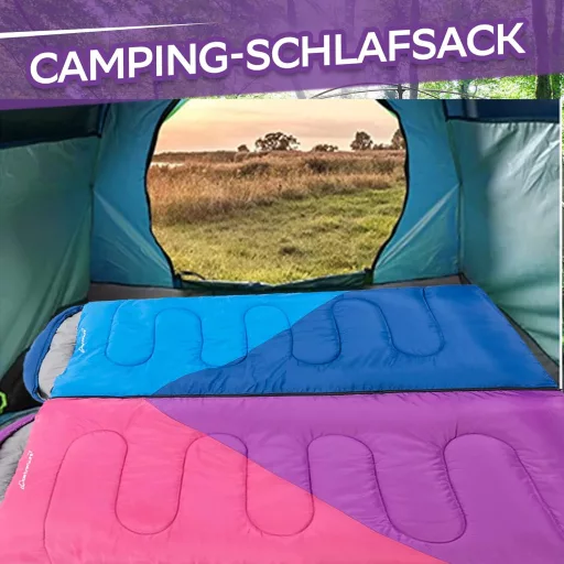 Clostnature Ľahký spací vak na kempovanie - 3-sezónny vodeodolný turistický spací vak 10-15°C, Spojiteľný zips, pre dospelých, 220x80cm