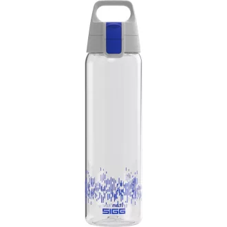   SIGG Total Clear ONE Tritan ivópalack 0,75L szénlezárható, mosogatógépbiztos, szivárgatásmentes - Blue, 0.75 L