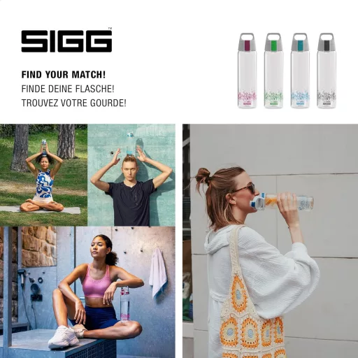SIGG Total Clear ONE Tritan ivópalack 0,75L szénlezárható, mosogatógépbiztos, szivárgatásmentes - Blue, 0.75 L